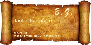 Bautz Gerjén névjegykártya